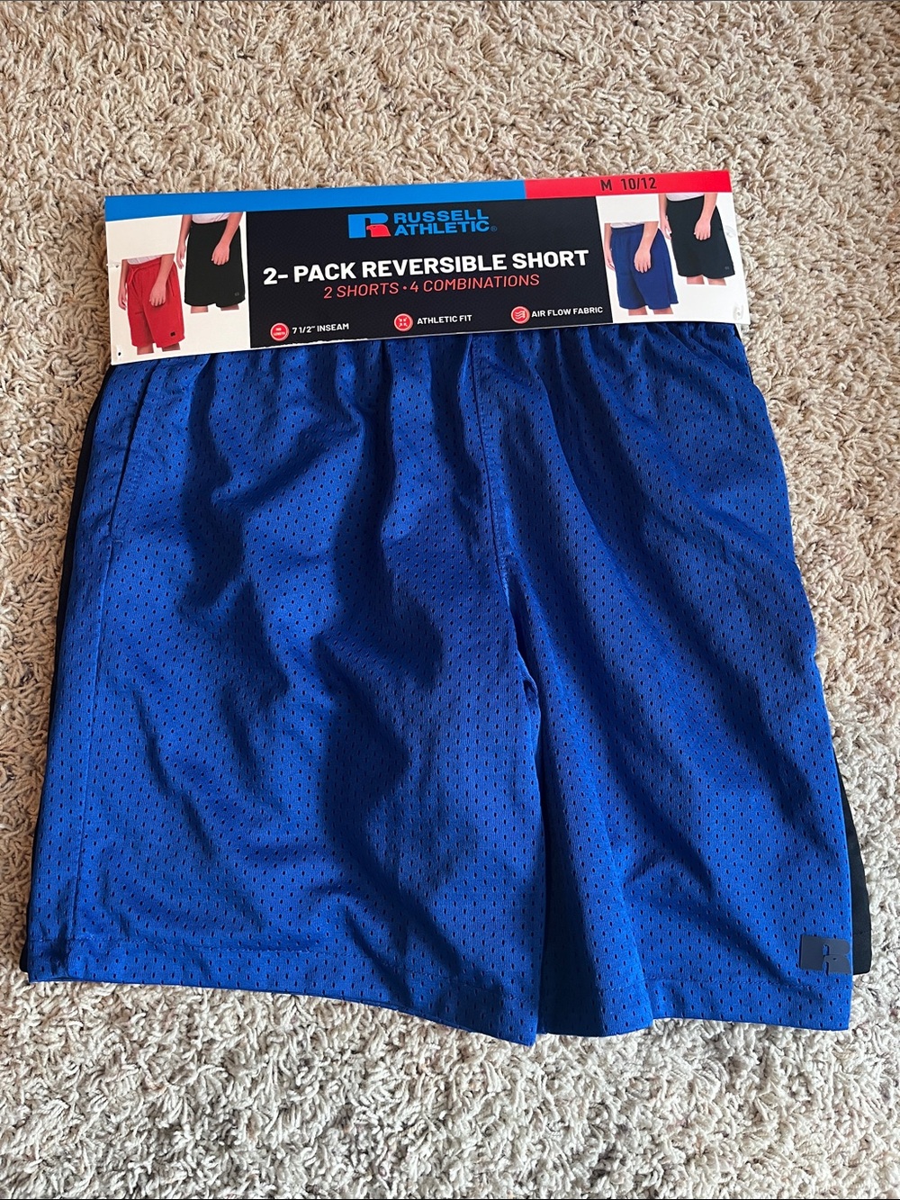 Russell Athletic Boy’s Reversible Mesh Shorts - Blue